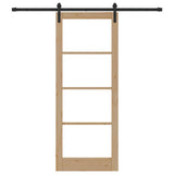 Sliding Door ORKDAL Natural and Black 83 x 211 cm 3331859