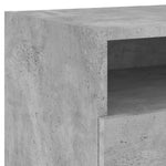 ZNTS Bedside Cabinet with LED Lights Concrete Grey 40x39x37 cm 836804