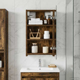 Bathroom Mirror Cabinet Smoked Oak 30 x 10.5 x 50 cm 889011
