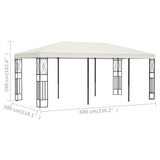Gazebo 3x6 m Cream Fabric 48009