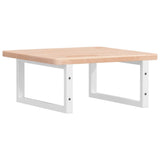 Basin Shelf Wall Mounted Steel and Solid Wood Oak 3302380