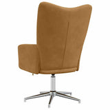 Relaxing Chair Brown Velvet 328125