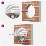 Air Vent Covers 8 pcs Silver 200 mm Stainless Steel 42019383
