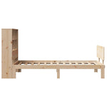 ZNTS Bookcase Bed without Mattress 75x190cm Small Single Solid Wood Pine 3322650