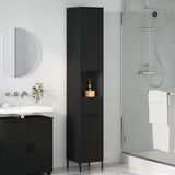 Bathroom Cabinet with Drawer with Door Black 31.5 x 33 x 190 cm 883405