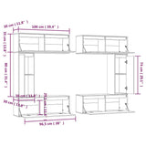 TV Cabinets 6 pcs White Solid Wood Pine 3100200