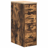 Garage Storage Cabinet Smoked Oak 30x51x85 cm Solid Wood Pine 860584