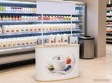 Trade Show Counter Light Brown and White 90 x 48 x 200 cm 42046603