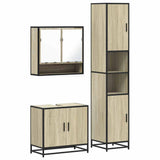 3 Piece Bathroom Furniture Set Sonoma Oak Engineered Wood 3301096
