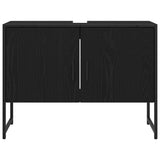 Bathroom Sink Cabinet Black Oak 80 x 30 x 60 cm Engineered Wood 863121