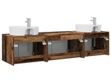 Bathroom Cabinet Set 3 pcs Old Wood 49.5 x 44.5 x 65 cm 3405675