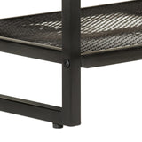 Shoe Bench 110x35x45 cm Solid Wood Acacia and Iron 372744