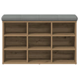 Shoe Bench Artisan Oak 82x32x50 cm Engineered Wood 857624