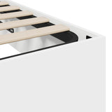 Ottoman Bed Frame White 203 x 180 x 25 cm Engineered Wood 3409205