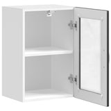 Kitchen Wall Cabinet with Glass Door Porto Black 854008