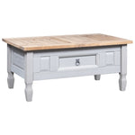 ZNTS Coffee Table Mexican Pine Corona Range Grey 100x55x44 cm 282625