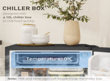 91 Litre Freestanding Under Counter Fridge Freezer, Small Fridge with Chiller Box, Adjustable T3398P343463