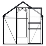 Greenhouse with Base Frame Anthracite Aluminium 7.03 m 48218