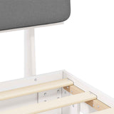Bed Frame with Upholstered Headboard Light Grey 100 x 200 cm 877373