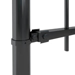 ZNTS Garden Fence with Spear Top Steel 1.7x1.2 m Black 144926