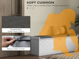10-Shoe Storage Bench, with Padded Top Seat - White/Grey T3398P344765