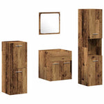Bathroom Furniture Set 4 pcs Old Wood 30 x 30 x 130 cm 3332553