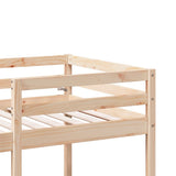 Loft Bed Frame with Desk and Chairs 80x200cm Solid Wood Pine 3308556