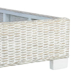 ZNTS Bed Frame without Mattress Grey Natural Rattan 140x200 cm 283091