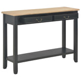 Console Table Black 110x35x80 cm Wood 249903