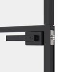 Interior Door Black 76x201.5 cm Tempered Glass&Aluminium 153658