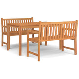 Garden Dining Set Teak Fine sanded teak hardwood Medium Durable 3157150