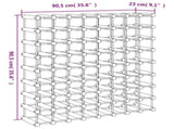 Wine Rack for 72 Bottles 90.5x23x90.5 cm Solid Wood Pine 353753