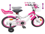 Kids Bike with Training Wheels 14 Inches for 3-5 Years Old Pink 42009593