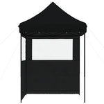 Foldable Party Tent Pop-Up with 2 Sidewalls Black 4004998