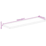 Table Top 110x20x3.8 cm Rectangular Solid Wood Mango 371622