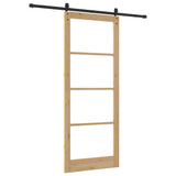 Sliding Door ORKDAL Natural and Black 93 x 232 cm 3331871