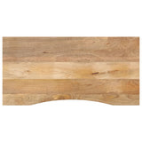 Desk Top with Curve 140x60x2.5 cm Solid Wood Rough Mango 370204