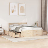 Bed Frame without Mattress 140x200 cm Solid Wood Pine 3282348