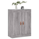 Wall Mounted Cabinet Grey Sonoma 69.5x34x90 cm Engineered Wood 830362