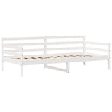 Daybed with Drawers without Mattress White 90x190 cm Single Solid Wood 3302062
