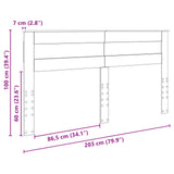 Headboard Concrete Grey Engineered wood 888080