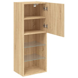 TV Cabinet with LED Lights Sonoma Oak 40.5x30x102 cm 837059