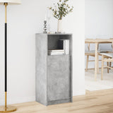 Sideboard with LED Concrete Grey 42.5x34x100 cm Engineered Wood 852155