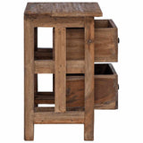 Nightstand Solid Mahogany Wood 40x30x51 cm 244487