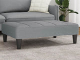 Footstool Light Grey 77x55x31 cm Fabric 4007380