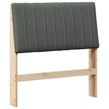 Upholstered Headboard Dark Grey 90 cm Solid Pine Wood 879415