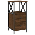 ZNTS Bedside Cabinet Brown Oak 34x35.5x70 cm Engineered Wood 825951