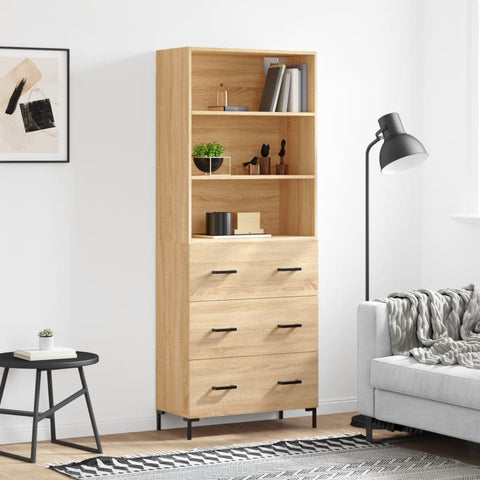 Highboard Sonoma Oak 69.5x34x180 cm Engineered Wood 3189384