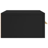 Wall-mounted Bedside Cabinet Black Engineered Wood 829790