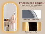 120 x 40cm Arch Mirror, with LED Lights T3398P344133
